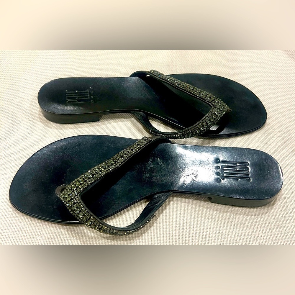 Pelle Moda leather sandals with metal accent, size 8 1/2 - Picture 2 of 16